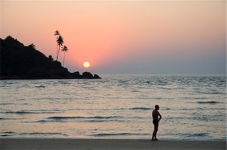 simsearch:841-03066465,k - Coucher de soleil sur la mer d'Oman, Mobor, Goa, Inde, Asie Photographie de stock - Rights-Managed, Code: 841-02992238