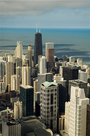 View of Chicago from the Sears Tower Sky Deck, Chicago, Illinois, United States of America Stock Photo - Rights-Managed, Code: 841-02992478