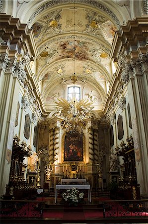 Église de St. Anne s, une de Pologne baroque plus belles églises, vieille ville (Stare Miasto), Krakow (Cracovie), patrimoine mondial de l'UNESCO, Pologne, Europe Photographie de stock - Rights-Managed, Code: 841-02992816