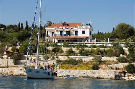 Nicola's taverna, Fiskardo, Kefalonia (Cephalonia), Ionian Islands, Greece, Europe Foto de stock - Con derechos protegidos, Código: 841-02992952