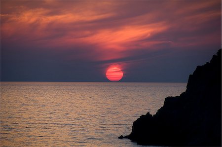 Sunset, Assos, Kefalonia (Cephalonia), Ionian Islands, Greece, Europe Foto de stock - Con derechos protegidos, Código: 841-02993049