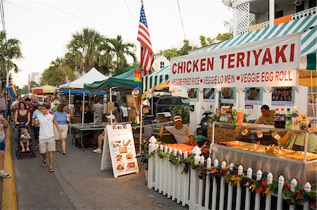 food stall - Goombay Festival in Bahama Village, Petronia Street, Key West, Florida, United States of America, North America Stock Photo - Rights-Managed, Code: 841-02993108