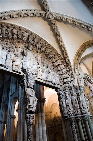 simsearch:841-02993208,k - Details from the Porch of La Gloria, a masterpiece of Romanesque art, Santiago cathedral, UNESCO World Heritage Site, Santiago de Compostela, Galicia, Spain, Europe Stock Photo - Rights-Managed, Code: 841-02993207