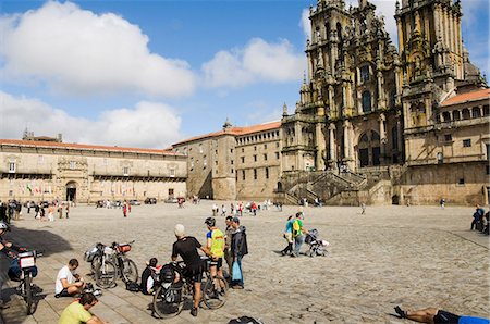 santiago cathedral - Santiago Cathedral on the Plaza do Obradoiro, UNESCO World Heritage Site, Santiago de Compostela, Galicia, Spain Stock Photo - Rights-Managed, Code: 841-02993222