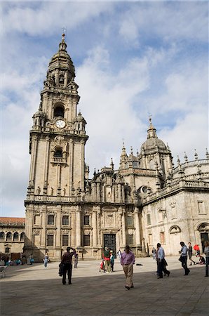 simsearch:841-02993257,k - Vue de la cathédrale de Santiago, Plaza de la Quintana, patrimoine mondial UNESCO, Saint Jacques de Compostelle, Galice, Espagne, Europe Photographie de stock - Rights-Managed, Code: 841-02993257