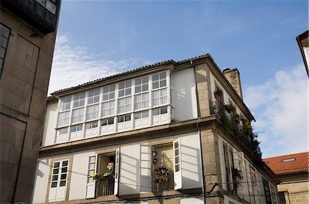 santiago de compostela - Glazed balconies in Santiago de Compostela, Galicia, Spain, Europe Stock Photo - Rights-Managed, Code: 841-02993250