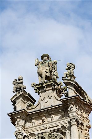 santiago de compostela - Monastery of San Martin Pinario, Santiago de Compostela, Galicia, Spain, Europe Fotografie stock - Rights-Managed, Codice: 841-02993253