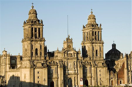 el zócalo - Metropolitan Cathedral, Zocalo, Centro Historico, Mexico City, Mexico, North America Foto de stock - Con derechos protegidos, Código: 841-02993313