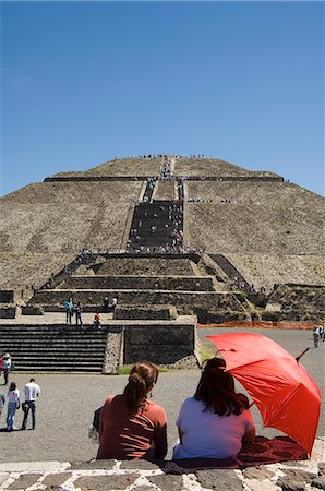 simsearch:841-02993362,k - Pyramide de la 150AD de Sun, Teotihuacan, à 600AD et plus tard utilisé par les Aztèques, patrimoine mondial UNESCO, au nord de Mexico, au Mexique, en Amérique du Nord Photographie de stock - Rights-Managed, Code: 841-02993376