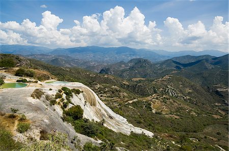 Hierve el Agua (the water boils), water rich in minerals bubbles up from the mountains and pours over edge, Oaxaca, Mexico, North America Stock Photo - Rights-Managed, Code: 841-02993515