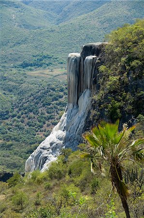 Hierve el Agua (the water boils), water rich in minerals bubbles up from the mountains and pours over edge, Oaxaca, Mexico, North America Stock Photo - Rights-Managed, Code: 841-02993513