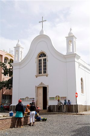 Church, Mindelo, Sao Vicente, Cape Verde Islands, Africa Stock Photo - Rights-Managed, Code: 841-02993636