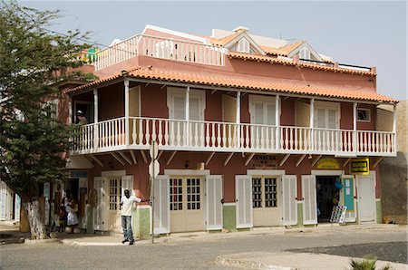 sal - Colonial style building, Santa Maria, Sal (Salt), Cape Verde Islands, Africa Stock Photo - Rights-Managed, Code: 841-02993731