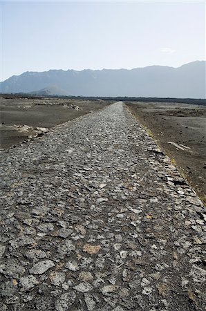 fogo cape verde - Cobblestone road in the volcanic caldera, Fogo (Fire), Cape Verde Islands, Africa Stock Photo - Rights-Managed, Code: 841-02993749