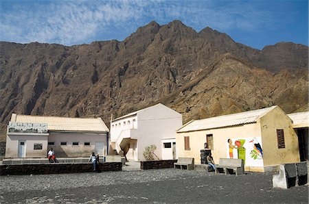 Local school in the volcanic caldera, Fogo (Fire), Cape Verde Islands, Africa Stock Photo - Rights-Managed, Code: 841-02993757