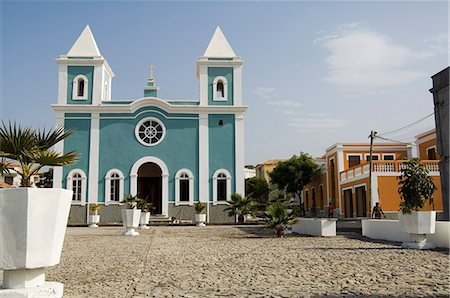 Église catholique romaine, Sao Filipe, Fogo (feu), îles du Cap-vert, Afrique Photographie de stock - Rights-Managed, Code: 841-02993778