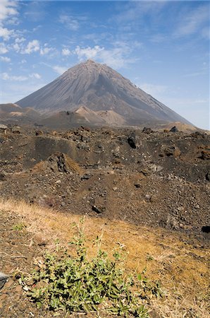 fogo cape verde - The volcano of Pico de Fogo in the background, Fogo (Fire), Cape Verde Islands, Africa Stock Photo - Rights-Managed, Code: 841-02993770