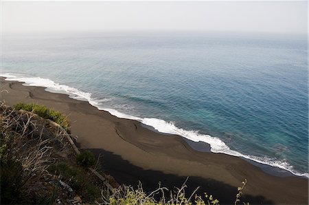 Black volcanic sand beach at Sao Filipe, Fogo (Fire), Cape Verde Islands, Atlantic Ocean, Africa Stock Photo - Rights-Managed, Code: 841-02993875