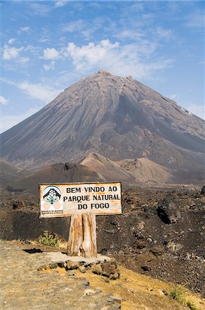 fogo cape verde - Pico de Fogo volcano in the background, Fogo (Fire), Cape Verde Islands, Africa Stock Photo - Rights-Managed, Code: 841-02993872