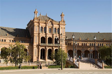 parque de maria luisa - Plaza de Espana erected for the 1929 Exposition, Parque Maria Luisa, Seville, Andalusia, Spain, Europe Foto de stock - Con derechos protegidos, Código: 841-02993938