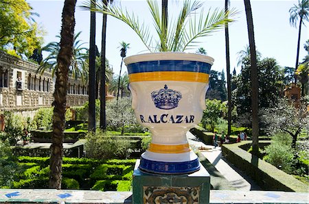 simsearch:841-02993982,k - The gardens of the Real Alcazar, UNESCO World Heritage Site, Santa Cruz district, Seville, Andalusia (Andalucia), Spain, Europe Foto de stock - Direito Controlado, Número: 841-02993999