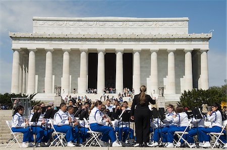 Lincoln Memorial, Washington D.C. (District of Columbia), United States of America, North America Foto de stock - Direito Controlado, Número: 841-03027719