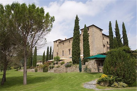 région du chianti - Castello di Spaltenna, maintenant un hôtel, Gaiole in Chianti, Chianti, Toscane, Italie, Europe Photographie de stock - Rights-Managed, Code: 841-03027902