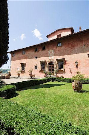 région du chianti - La Villa Vignamaggio, utilisé dans le film, Much Ado About Nothing, un producteur de vin dont les vins ont été les premiers à être appelé Chianti, près de Greve, Chianti, Toscane, Italie, Europe Photographie de stock - Rights-Managed, Code: 841-03027954