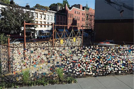 9/11 Messages on tiles on fence in Greenwich Village, Manhattan, New York, New York State, United States of America, North America Stock Photo - Rights-Managed, Code: 841-03028125