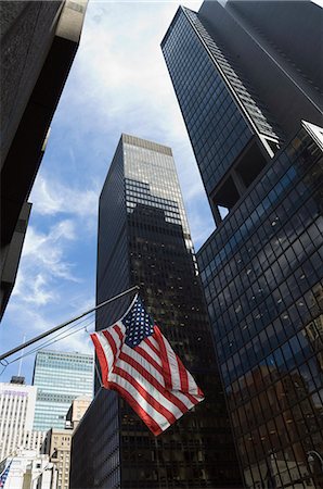 American flag, Manhattan, New York, New York State, United States of America, North America Stock Photo - Rights-Managed, Code: 841-03028132