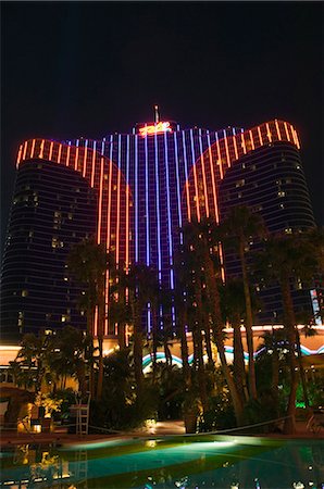 fremont street - The Rio Hotel, Las Vegas, Nevada, United States of America, North America Foto de stock - Direito Controlado, Número: 841-03028165