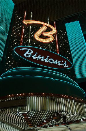 fremont street - Binion's, Fremont Street, the older part of Las Vegas, Nevada, United States of America, North America Foto de stock - Direito Controlado, Número: 841-03028277