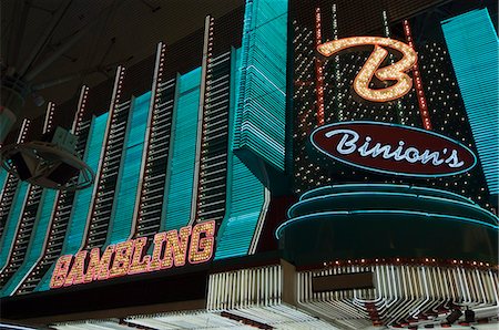 fremont street - Binion's, Fremont Street, the older part of Las Vegas, Nevada, United States of America, North America Foto de stock - Direito Controlado, Número: 841-03028280