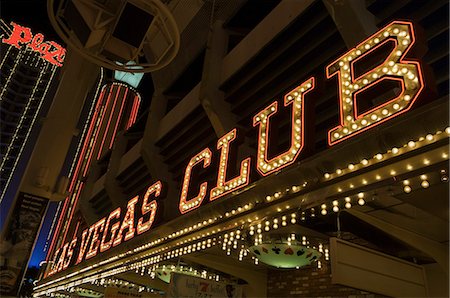 Fremont Street, the older part of Las Vegas, Nevada, United States of America, North America Stock Photo - Rights-Managed, Code: 841-03028281