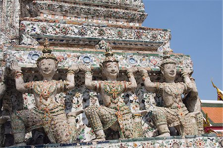 Wat Arun (Temple of the Dawn), Bangkok, Thailand, Southeast Asia, Asia Stock Photo - Rights-Managed, Code: 841-03028450