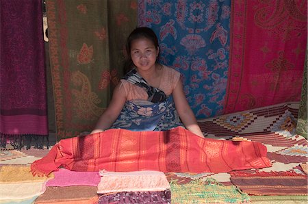 south east asia textiles - Silk fabrics, Had Tur, a Lao Lua village, near Pakbang, North Laos, Indochina, Southeast Asia, Asia Stock Photo - Rights-Managed, Code: 841-03028469