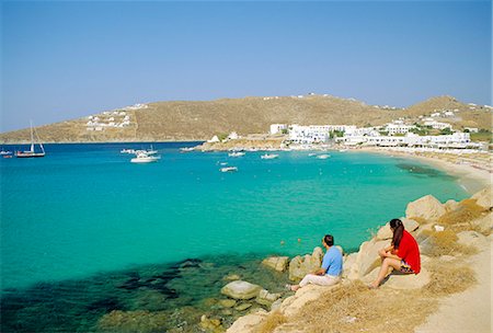 simsearch:841-03490298,k - Plati Yialos Beach, Mykonos, Griechenland Stockbilder - Lizenzpflichtiges, Bildnummer: 841-03028631