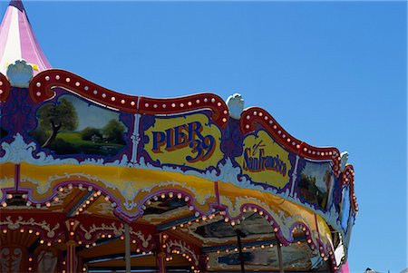 Détail d'un carrousel décoré sur Pier 39, Wharf de Fisherman's, San Francisco, Californie, États-Unis d'Amérique, l'Amérique du Nord Photographie de stock - Rights-Managed, Code: 841-03028670