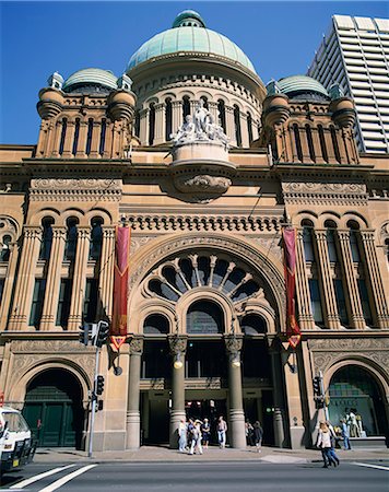 queen victoria building - Façade extérieure du bâtiment Queen Victoria à Sydney, New South Wales, Australie, Pacifique Photographie de stock - Rights-Managed, Code: 841-03028773