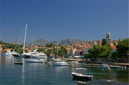 simsearch:841-03057304,k - Luxury yachts moored in the harbour, Cavtat, Dalmatia, Croatia, Europe Foto de stock - Direito Controlado, Número: 841-03028862