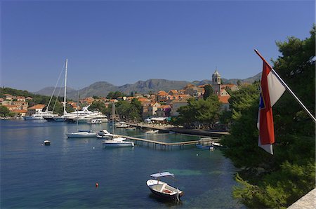 simsearch:841-03057304,k - Luxury yachts moored at Cavtat, Dalmatia, Croatia, Europe Foto de stock - Direito Controlado, Número: 841-03028863