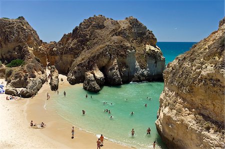 portugal tourist places - Praia dos tres Irmaos, Alvor, Algarve, Portugal, Europe Stock Photo - Rights-Managed, Code: 841-03028910