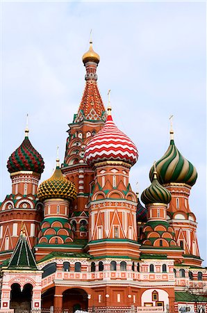 Cathédrale de Saint-Basile, place rouge, Site du patrimoine mondial de l'UNESCO, Moscou, Russie, Europe Photographie de stock - Rights-Managed, Code: 841-03029053