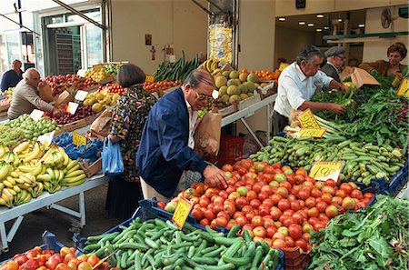 Fruit and vegetable market, Piraeus, Athens, Greece, Europe Stock Photo - Rights-Managed, Code: 841-03029335