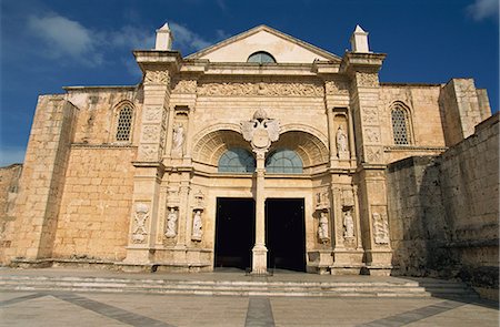 santo domingo - Cathédrale de Santa Maria la Menor, Zone coloniale, patrimoine mondial de l'UNESCO, Saint-Domingue, République dominicaine, Antilles, Amérique centrale Photographie de stock - Rights-Managed, Code: 841-03029379