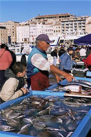 france city market - Fish market, Vieux Port, Marseille, Bouches du Rhone, Provence, France, Europe Stock Photo - Rights-Managed, Code: 841-03029402