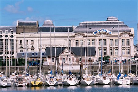 Casino from across the harbour, Trouville, Basse Normandie (Normandy), France, Europe Stock Photo - Rights-Managed, Code: 841-03029442