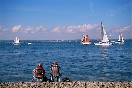 simsearch:841-03029670,k - Looking out to sea over the Solent, Portsmouth, Hampshire, England, United Kingdom, Europe Stock Photo - Rights-Managed, Code: 841-03029670