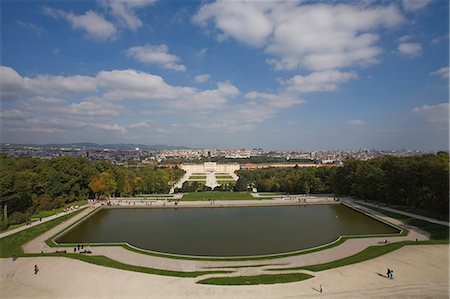 View of Schonbrunn Palace, UNESCO World Heritage Site, from the Gloriette, Vienna, Austria, Europe Stock Photo - Rights-Managed, Code: 841-03029806