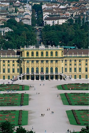 View of palace from Gloriette, Schonbrunn Palace, UNESCO World Heritage Site, Vienna, Austria, Europe Stock Photo - Rights-Managed, Code: 841-03029840